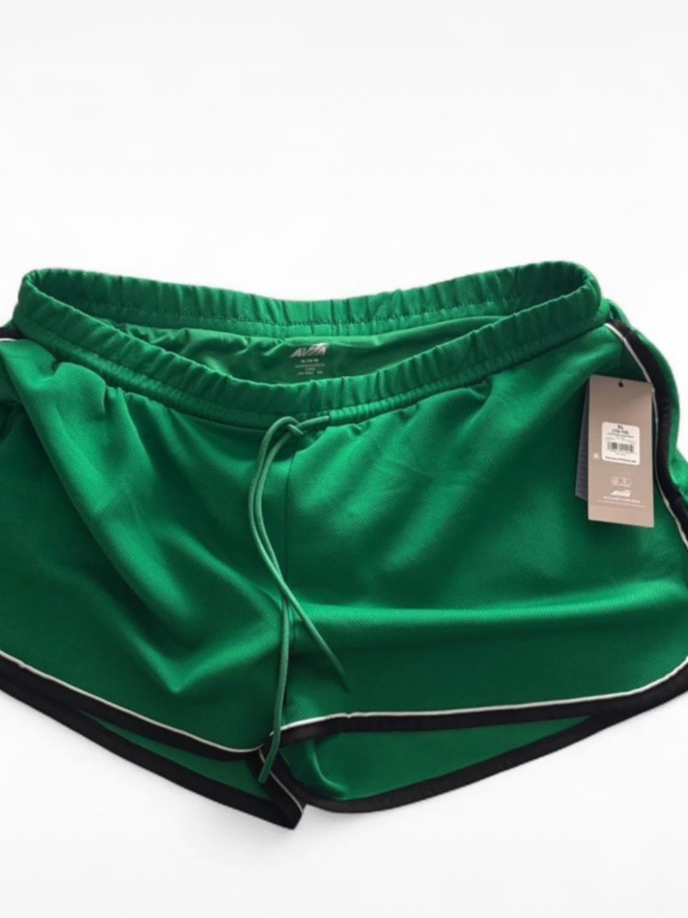 Women's Green Athletic Drawcord Shorts with Contrast Trim